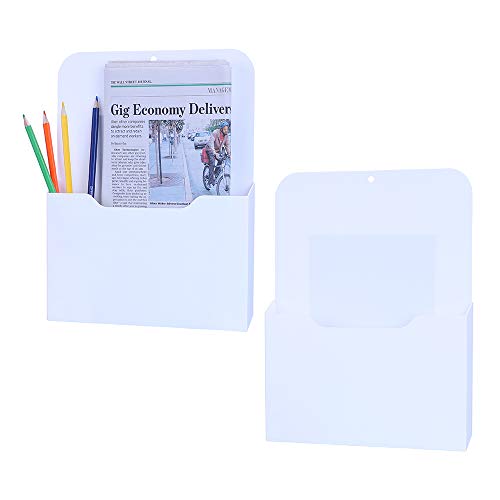 Antner White 2 Pack Magnetic Letter Size Wall File Organizer Office Supplies