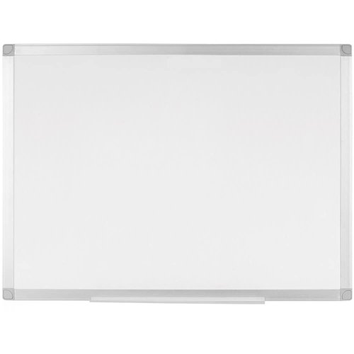 Bi-silque 24" (2 ft) Width x 36" (3 ft) Height - White Porcelain Surface - Aluminum Frame - Rectangle - Horizontal/Vertical - Wall Mount - 1 Each-CR06999214-Office Supplies