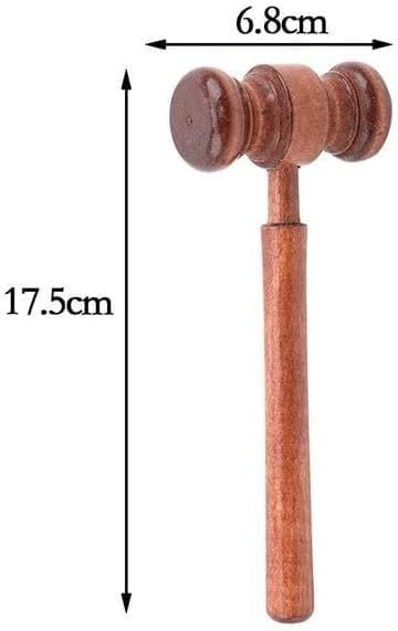 Brown Handmade Wooden Gavel - Vintage Judge & Auction Desk Accessory