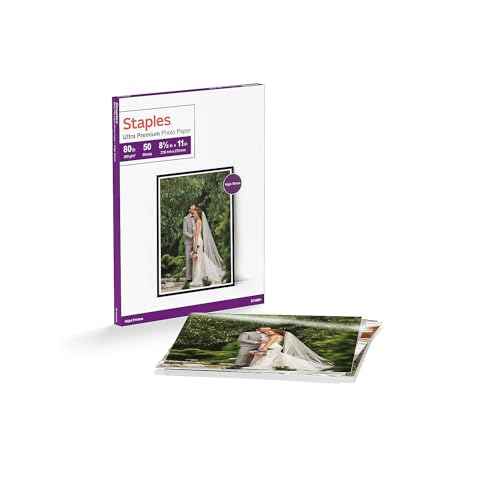 Staples Ultra Premium Glossy Photo Paper, 8.5"W x 11"L, 50/Pack (19891-CC)