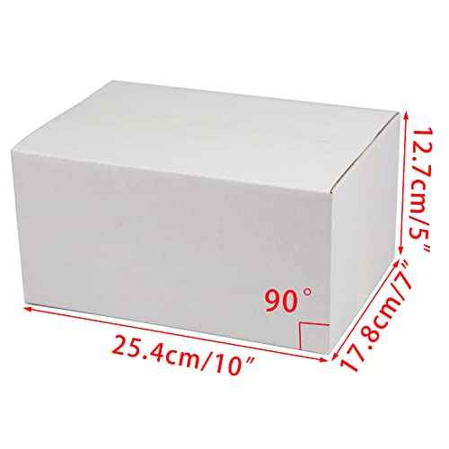 White Shipping Boxes 10x7x5 Inches Small Corrugated Cardboard Boxes, 25 Pack