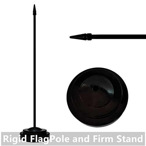 Argentina Desk Flag Set - 2 Mini Table Flags with Black Poles & Base