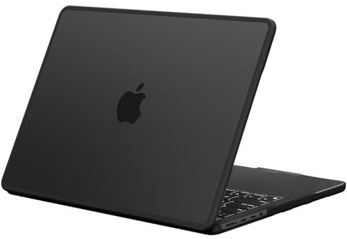 BlueSwan Frosted Black Anti-Cracking MacBook Pro 14-inch Case for M1-M5 Models