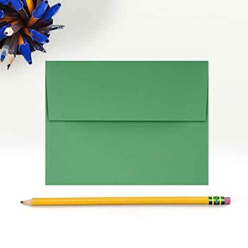 LUXPaper A2 Invitation Envelopes | Peel & Press | 4 3/8" x 5 3/4" | Holiday Green | 60lb. Text | 250 Qty