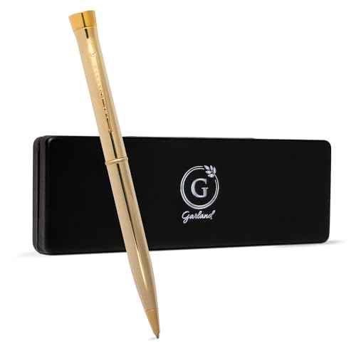 Garland Signature Slim Metal Luxury Pen ? Made in USA - Heirloom-Quality Brass Pen, Elegant ¡°G¡± Accent Piece, Premium Gift Box, Executive Desk, Gifts, Professionals, Refillable (Ballpoint, Gold)