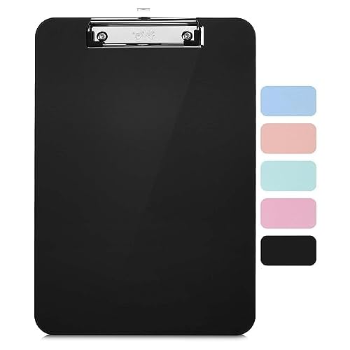 Mr. Pen- Plastic Clipboard, Letter Size, Black, Clipboard Plastic, Low-Profile Metal Clip with Retractable Hanging Hole