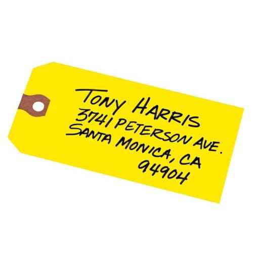 Avery Unstrung Shipping Tags, 11.5 pt. Stock, 4-3/4" x 2-3/8", 1,000 Yellow Hang Tags (12325)