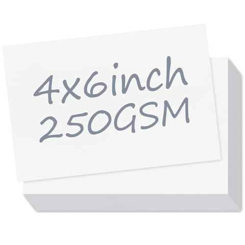 Utron 120 Sheets 4x6 Cardstock, 250 GSM Blank Postcard Paper, Matte White Printable Postcards for Making blank Index cards, Wedding Invitation cards, Thankyou Cards