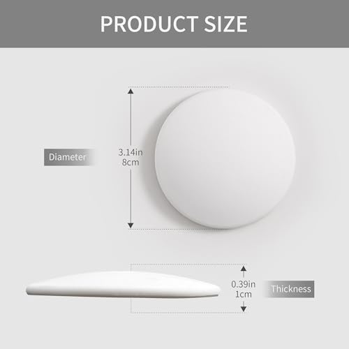 ZJWZLG White 3.14" Door Knob Wall Protectors, 8-Pack – Self-Adhesive Stoppers