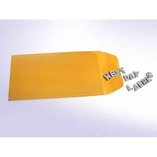 NextDay Labels #7 Coin Envelopes - 500-Pack Brown Kraft Gummed Money Envelopes for Cash, Coins, Jewelry, or Small Parts - Durable Brown Kraft Paper Cash for Home, Office, or Business Use - Made in USA