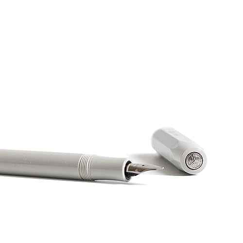 Kaweco SKYLINE Fountain Pen Pebble Grey, Fine Nib Sport Octagonal Clip Chrome