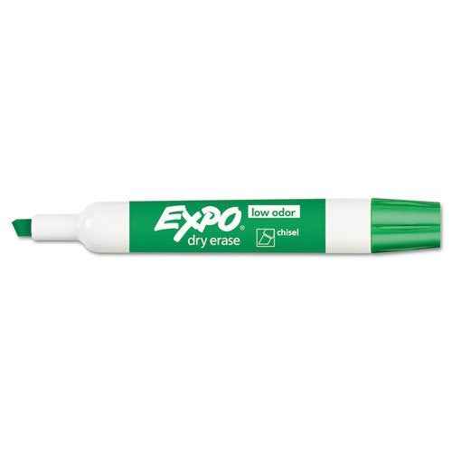 Low Odor Dry Erase Marker, Chisel Tip, Green, 24 Markers Per Order (80004) New