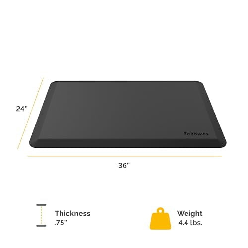 Fellowes Anti-Fatigue Wellness Mat (8707002), Black