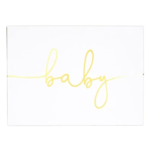 Stephan Baby Guest Book - Hardcover Linen Embossed Baby Shower Keepsake Memory Book, 9.25 x 7-Inches, Baby