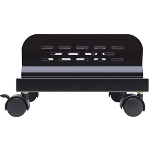 Syba Alum Slim Black Adjustable Computer Stand with Locking Casters – Wide 3.8" to 7"