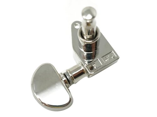 Grover 102N ROTOMATICS Guitar Tuners Tuning Machine Set 3+3 Nickel Keys Kidney Button 14:1 Gears for Acoustic or Electric with Tonebird Dunlop Polish Cloth Bundle