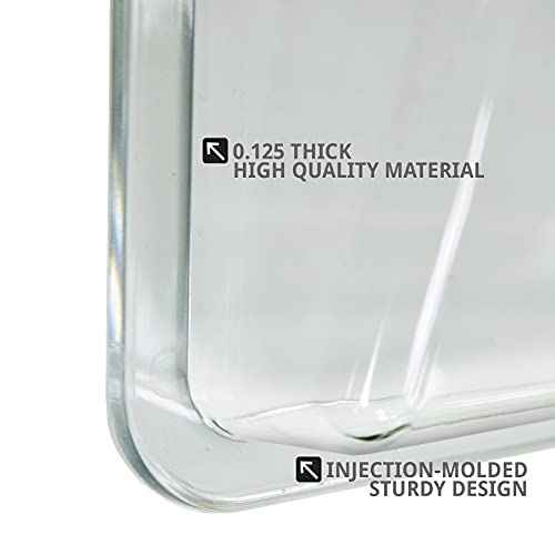 Azar Displays 250045 Clear Plastic Wall Mount File Holder with Magnets, Legal(Magnetic), 4-Pack