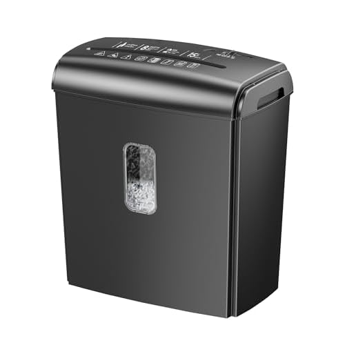 8-Sheet Micro-Cut Paper Shredder, P4 High Security, 4 Gallon Bin, 2-Minute Continuous Run, Home & Small Office Use