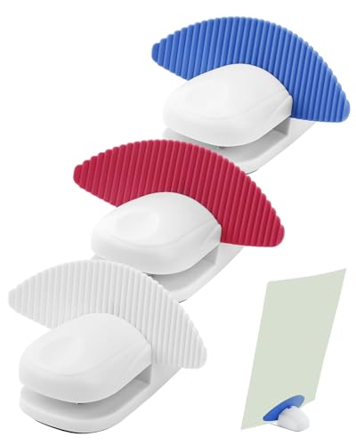 UCEC 3 Pack Desktop Paper Holder Stand for A4 Documents - White Blue Red