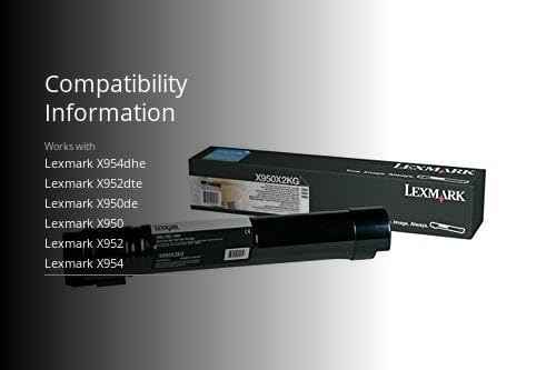 Lexmark X950X2KG High Yield Toner Cartridge for X950, X952, X954 Series Printers, Black
