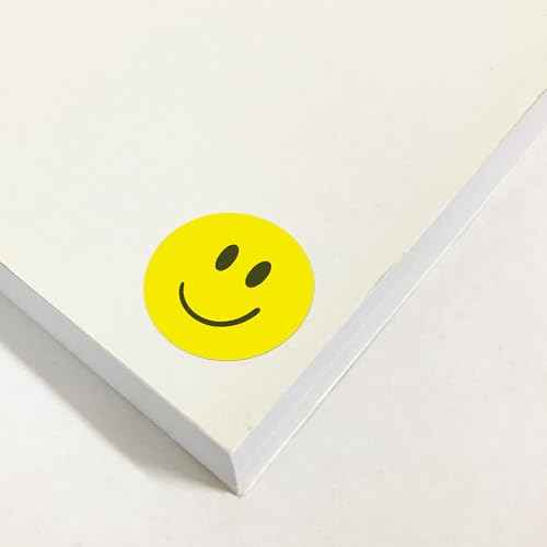 2000 Pieces, 1/2 inch - Smiling Happy Smile Face Stickers for Reward - 10 Colors