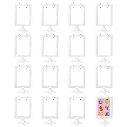 16 PCS Mini Anchor Chart Stand 4 x 6-inch Card Display Double-Sided Anchor Chart Storage Ideal for Classroom Teaching Aids Alphanumeric Vocabulary Flashcards Interactive Displays