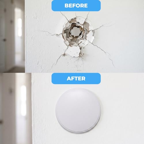 5 Inch Door Stop Wall Protector - 5 Pack, Litepak Self-Adhesive Door Knob Bumpers, White