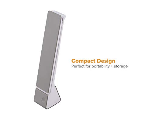Bostitch Rechargeable LED Desk Lamp Gray, 3 Color Temperatures, Portable & Foldable