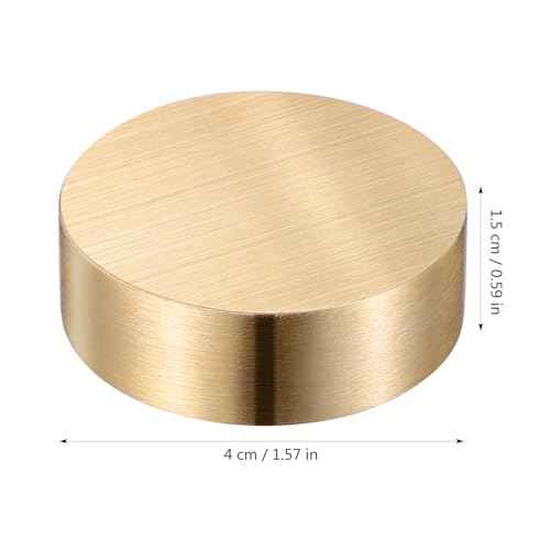 TEHAUX 4pcs Brass Paper Weight, 1.6 inch Small Round Block Paperweight for Chinese Calligraphy - Heavy Duty Paper Holder for Office Desk Men Chinese Painting Sumi Practice