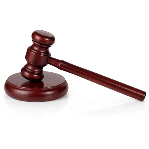 Handcrafted Walnut Gavel Set with Sound Block for Legal & Ceremonial Use