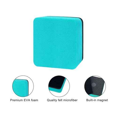 40 Pack Dry Erase Erasers, Mini Magnetic Whiteboard Eraser, Square Dry Erase Board Eraser, White Board Eraser Cleaner for Office Classroom Home, 2 x 2 Inches, Green