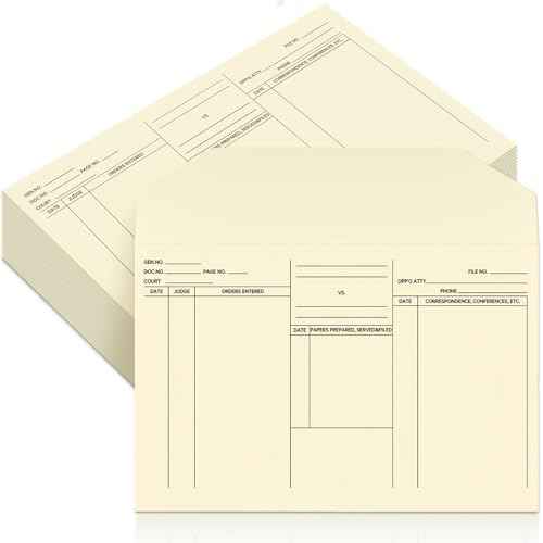 100 Pack 10 x 14-3/4'' Attorney's Envelopes Open Side Case Files Envelopes, Heavy Duty 110 lb Manila, Manila File Jackets Attorney Job Folders for Office Business Employee