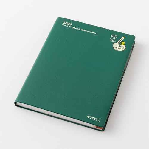 Midori Pocket Diary 2026 A6 Weekly Limited Edition Bookmark with Ojisan Pattern 22371006 (Starts from January 2026)