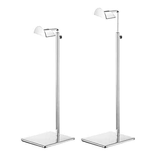 uxcell Purse Display Stand Set 2 Pack Metal Adjustable Height Handbag Rack Single Hook Holder for Boutique Store - Silver