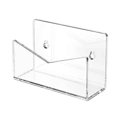 Richboom Acrylic Mail Holder, Envelope Holder for Desk Countertop Letter Holder for Home Office School (1 Section Clear)