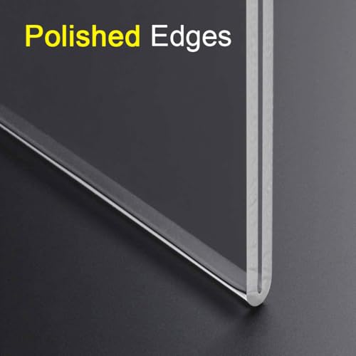 BlueValley Acrylic Sign Holder 8.5 x 11 Wall Mount - Vertical Clear Paper Display Holder with Mounted Tapes & Screws for Flyer, Document, Menu, Picture - Plastic Wall Frames for Offices, Homes, Restaurants, Stores - 12 Pack