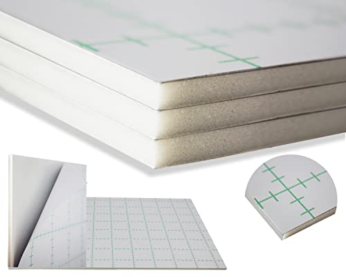 8.5x11 Self Adhesive Foam Board 10 Pack - White, 3/16 Thick, Mounting Poster Art
