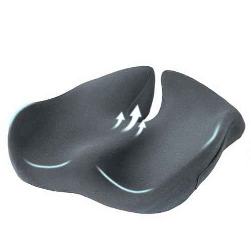 Seat Cushion Extra Large Memory Foam Cushion for Office Chairs Pressure Relief Seat Cushion for Long Sitting for Tailbone Pain,Back Pain,Coccyx Sciatica Pain Relief Pillow with Removable Cover