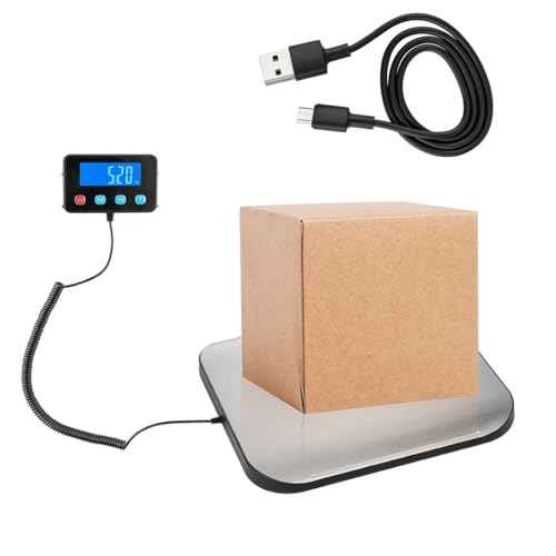 EcoGear Digital Weight Scale 440lbs Durable, Scales Digital Weight Postal Scale & Luggage Scale, Smart Heavy Duty Shipping and Postal Scale with Timer/Hold/Tare, Shipping Scale for Packages DC Adapter