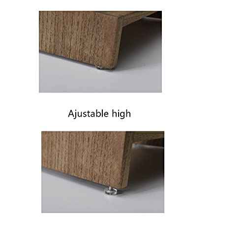 Kirigen Wood Under-Desk Foot Rest with Hight Adjustment -Portable Ergonomic Footrest Support Improves Posture and Circulation - Desk Foot Stool Elevate Foot Leg Wooden Dark Brown,TT-DBR
