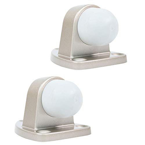 Floor Door Stopper with Rubber pad 2pack, Circle Shaped Door Stopper, Protecting Wall (2.7inch x 15pack, Satin Nickel)
