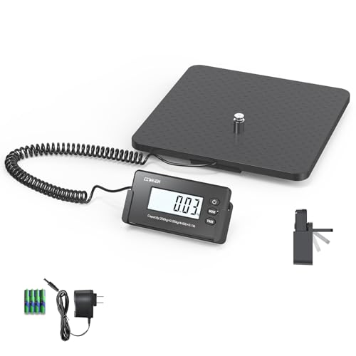 CCWEIGH 440lb Ultrathin Postal Shipping Scale with Large LCD Display
