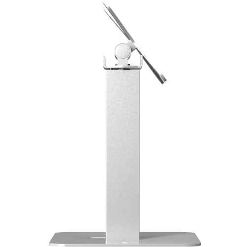 Sleek Rotating Kiosk Stand ? CTA 360-Degrees Rotating Sleek Desk Mount with Universal VESA Mount & Heavy-Duty Steel for Tablets, Holders, Enclosures, and Displays Up to 11 lbs. - White - (ADD-RSDMW)