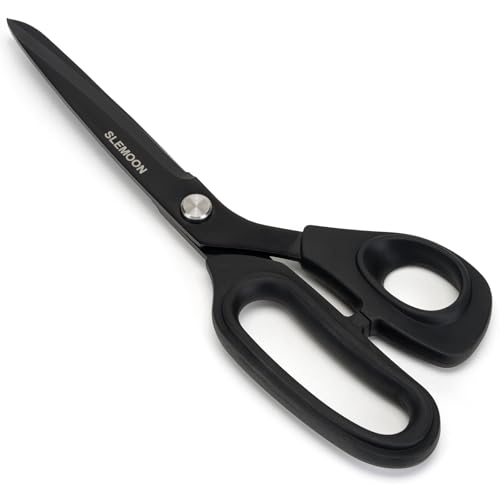 10-Inch Heavy Duty All-Purpose Scissors Black - Ergonomic Office & Craft Cutting Tool