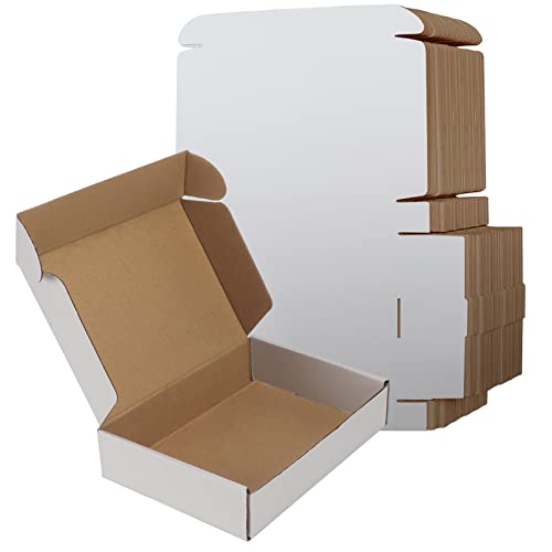 RLAVBL White 9x6x2 Shipping Boxes Set of 50 - Small Corrugated Mailer Boxes