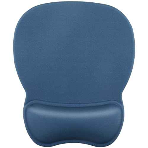 MROCO Ergonomic Mouse Pad with Gel Wrist Rest, Comfortable Mousepad with Smooth Wrist Support Surface and Non-Slip PU Base for Pain Relief, Computer, Laptop, Office & Home, 9.4 x 8.1 in, Navy Blue