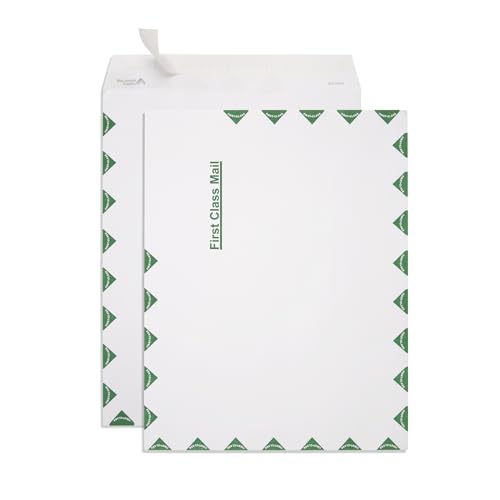 Large Blue Summit Supplies 10 x 13 Inch First Class Self-Seal Envelopes - White