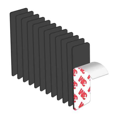 Magnetic Tape with 3M Strong Adhesive Backing,1x3" 12PCS,Flexible Self Adhesive Magnets,Magnetic Tape Flat Rubber Magnet Strip,Available for DIY Crafts,Art Projects,Photo and Picture etc