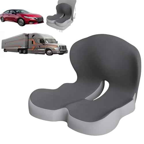 Ergonomic Seat Cushion for Office Chair & Car ? One-Piece Memory Foam Chair Pad with Lumbar Back Support, Comfortable Design for Long Sitting, with Lumbar Support for Extended Sitting