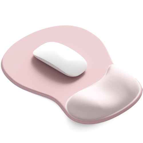 ErgoComfort Gel Wrist Rest Mouse Pad-Ergonomic Office Mousepad with Wrist Support-Non-Slip, Design Desk Accessories Mat for Home&Game Decor (02Pink Serenity)